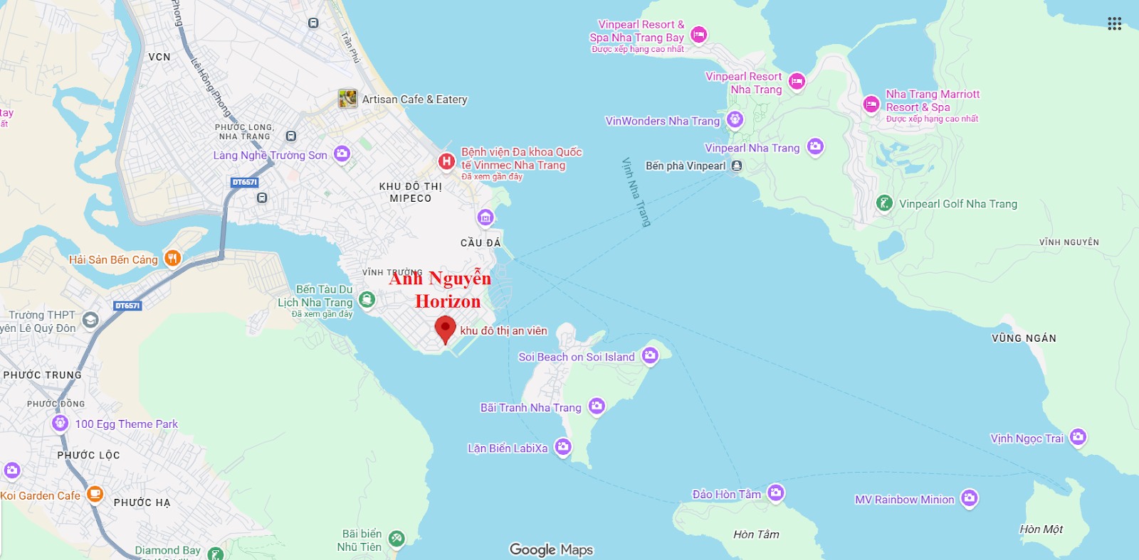 Vị trí Anh Nguyễn Ocean Front Villas