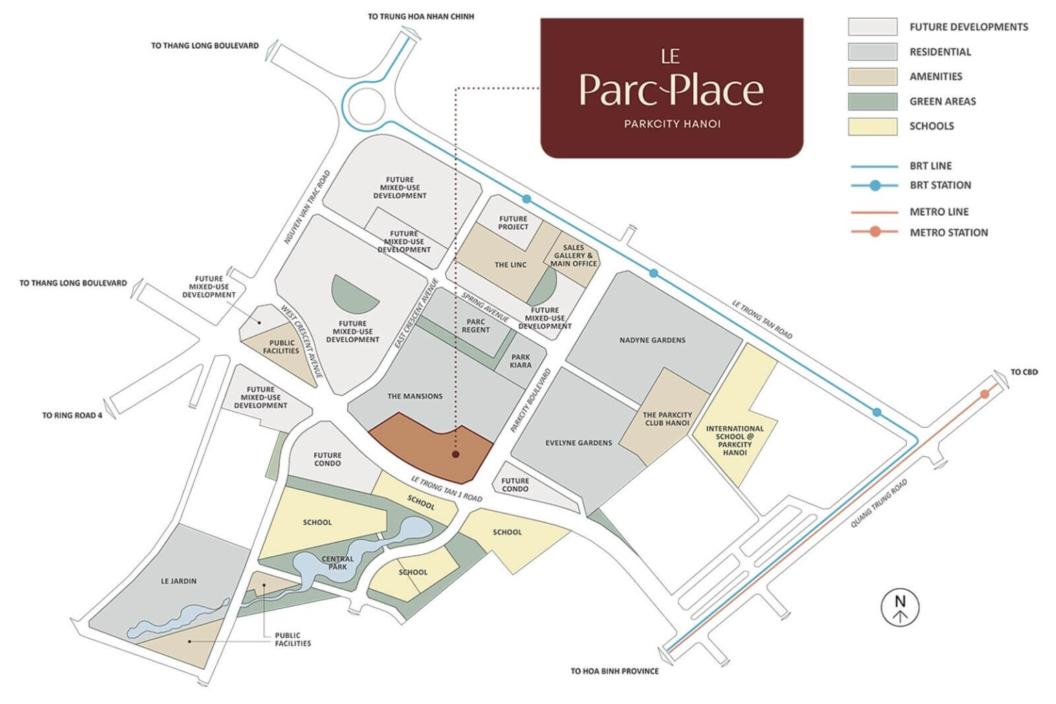 Vị trí dự án Le Parc Place