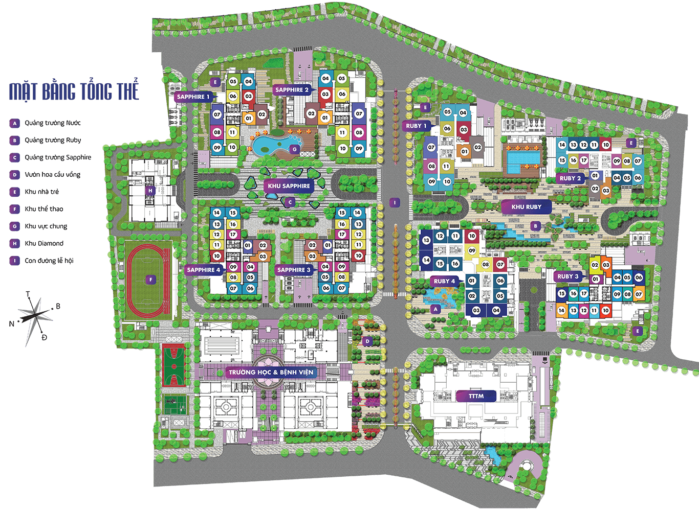 Hưởng trọn mọi tiện ích nội khu khu đô thị TNR Goldmark City