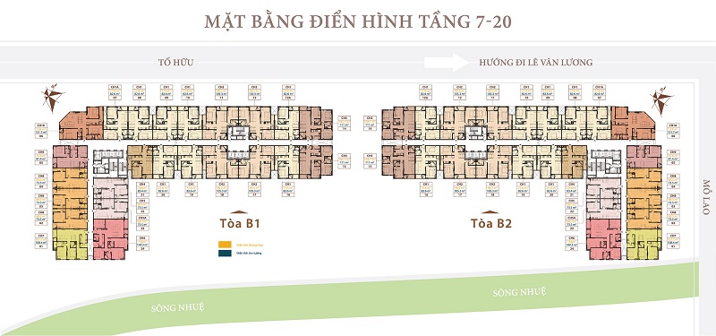 Mặt bằng tầng điển hình dự án Roman Plaza Tố Hữu
