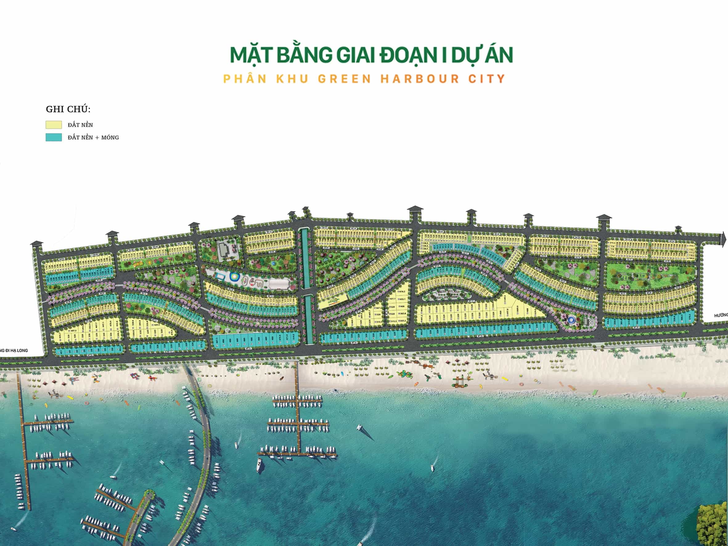 Mặt bằng tổng thể dự án Green Dragon City Cẩm Phả