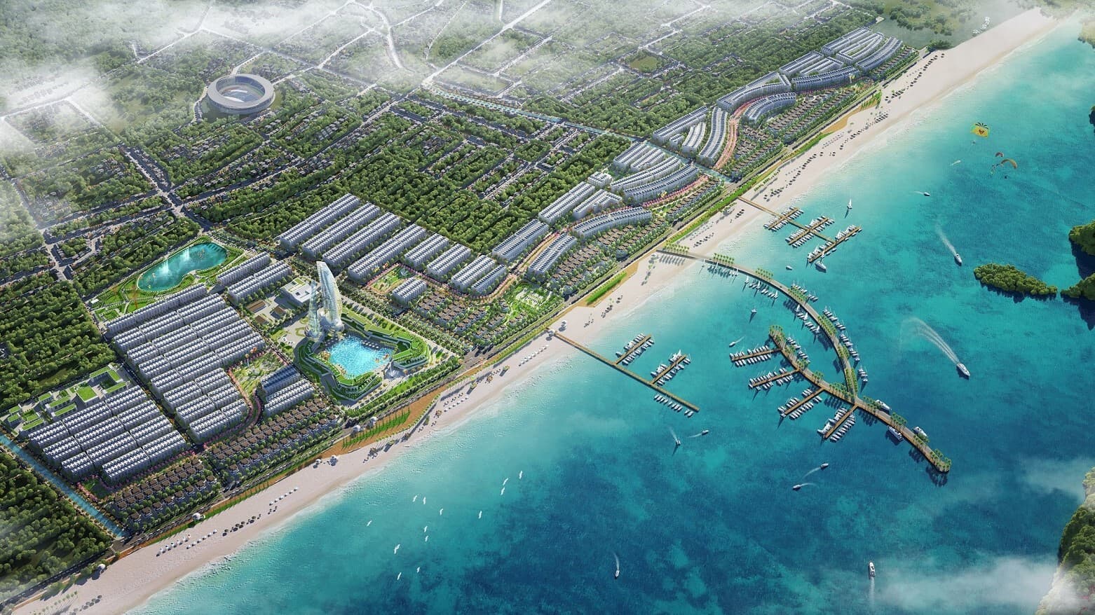 Phối cảnh tổng thể dự án Green Dragon City