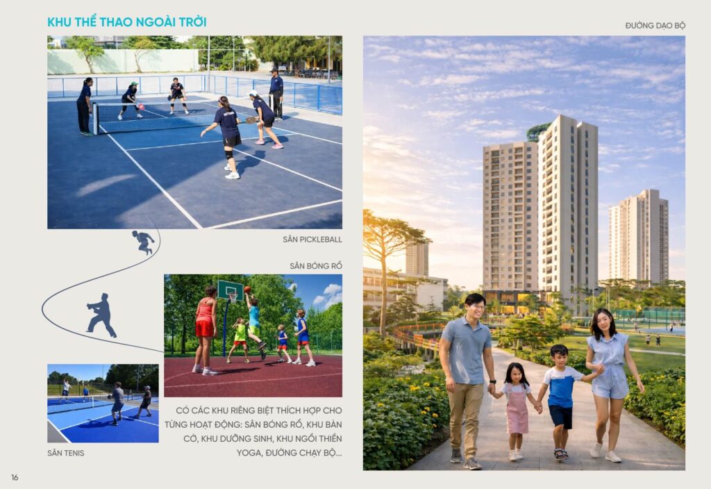 Tiện ích thể thao rèn luyện sức khỏe cư dân