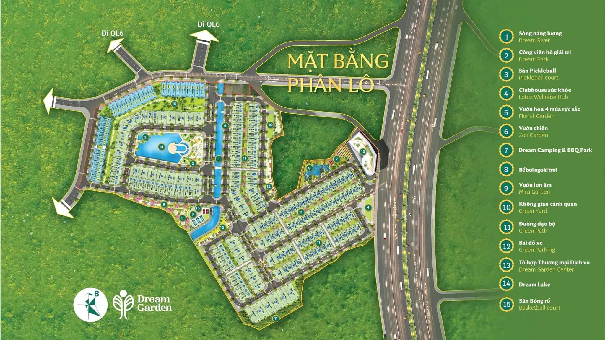 Mặt bằng tổng thể dự án Dream Garden City